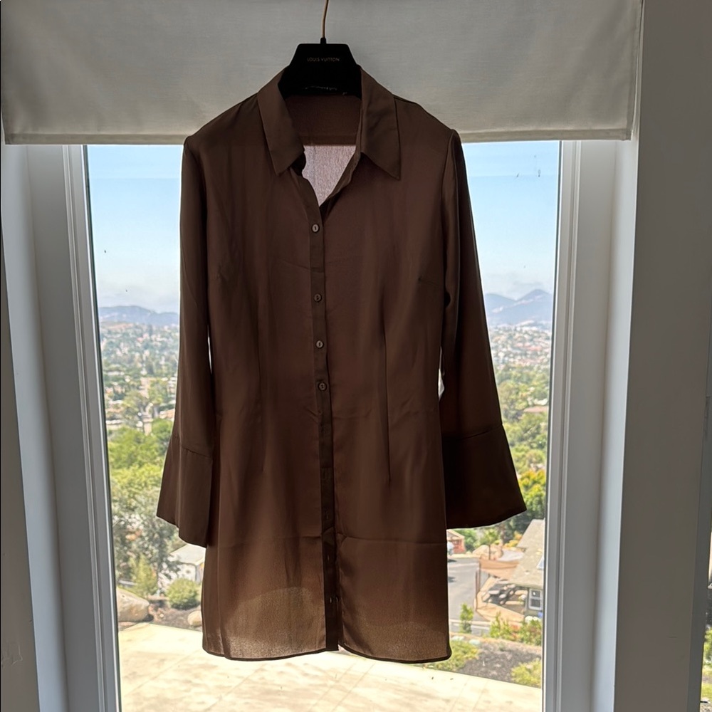 Abercrombie & Fitch Brown Suede Blouse